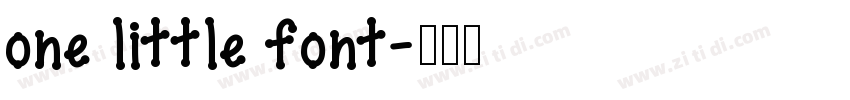 one little font字体转换